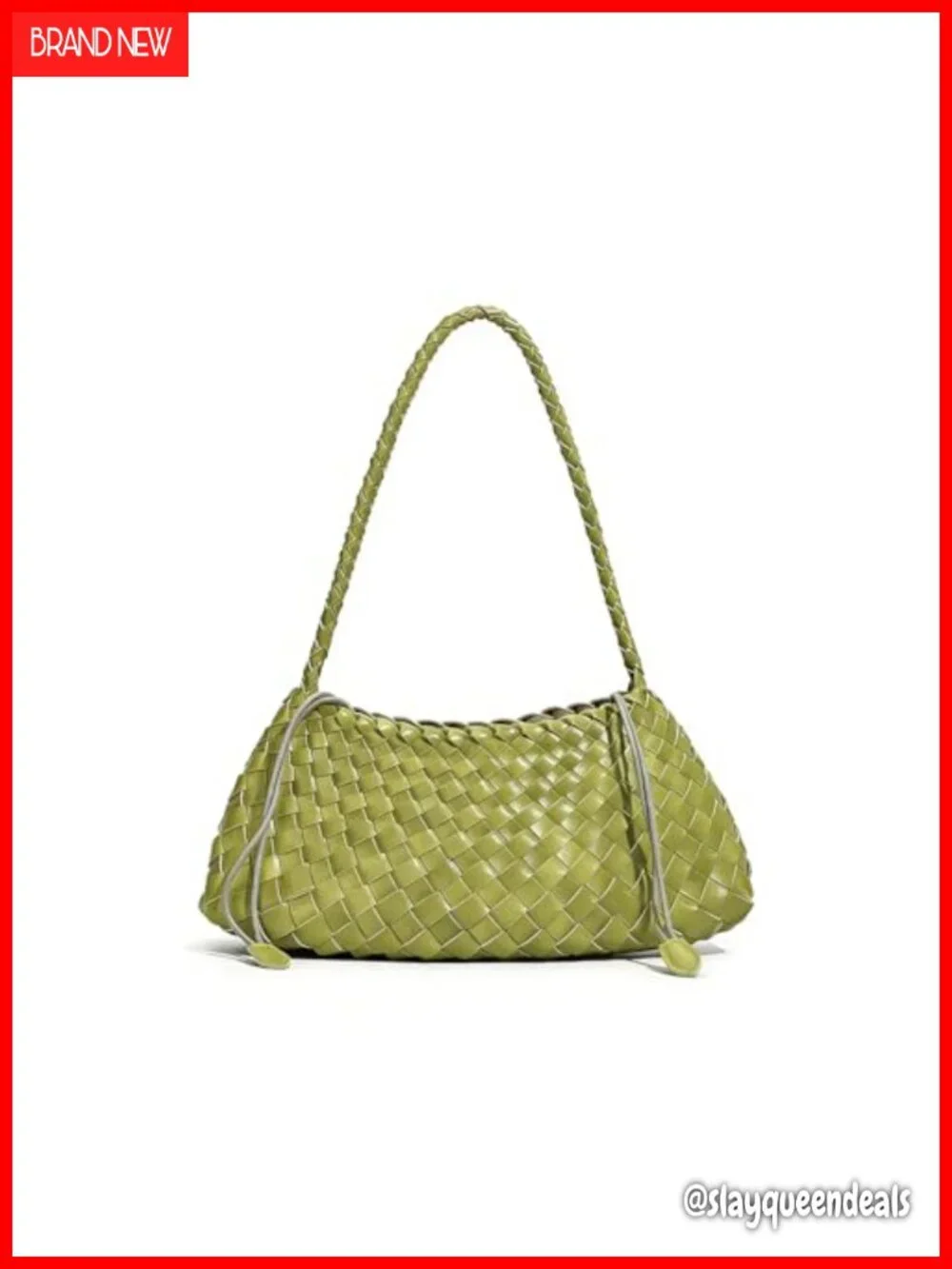 Handwoven Leather Shoulder Bag Hobo Purse Braided Strap